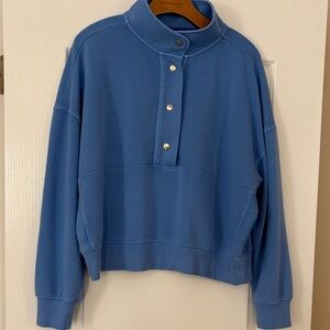 Lou & Grey Blue Cowl Neck Sweater